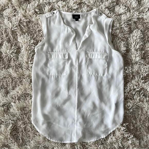Mossimo White sleeveless blouse size small - Picture 1 of 6